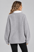 Haven Oversized Quarter-Zip Chunky Knit Sweater - Bella Blossom Boutique
