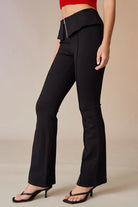 High - Waist Flare Trousers: The Ultimate Sculpting Stretch Fit - Bella Blossom Boutique
