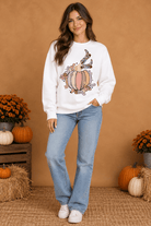 Howdy Pumpkin Western Sweatshirt | Retro Cowgirl Autumn Crewneck - Bella Blossom Boutique