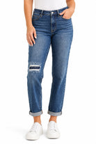 Judy Blue Stitched Boyfriend Jeans - Bella Blossom Boutique