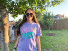 Later Gator, After While Crocodile Comfort Colors Tee - Violet Retro Graphic Shirt - Bella Blossom Boutique
