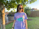 Later Gator, After While Crocodile Comfort Colors Tee - Violet Retro Graphic Shirt - Bella Blossom Boutique