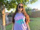 Later Gator, After While Crocodile Comfort Colors Tee - Violet Retro Graphic Shirt - Bella Blossom Boutique