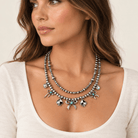 Layered Pearl Necklace with Bow & Spade Charms - Bella Blossom Boutique