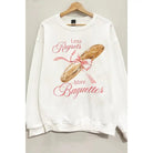 Less Regrets More Baguettes Graphic Crewneck - Cozy Aesthetic Sweatshirt - Bella Blossom Boutique