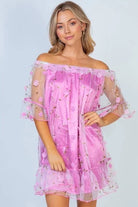 Lilac Blossom Floral Knit Dress – Breezy Summer Elegance - Bella Blossom Boutique
