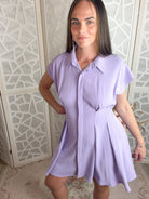 Luna Pintuck Waist Button - Down Shirt Dress - Bella Blossom Boutique