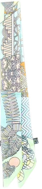 Luxxe Aqua Silk Scarf Wrap Bracelet – Bohemian Gold Charm Wristlet - Bella Blossom Boutique