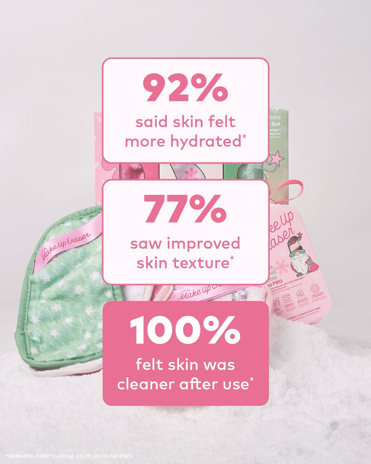 MakeUp Eraser: Gnome Sweet Gnome 3-Piece Reusable Makeup Remover Gift Set - Bella Blossom Boutique