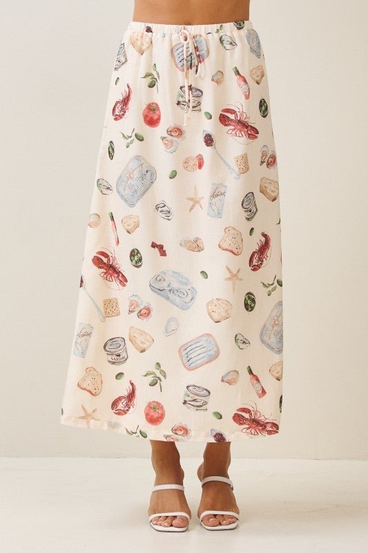 Mediterranean Coastal Seafood Print Matching Set - Bella Blossom Boutique
