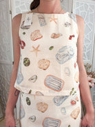 Mediterranean Coastal Seafood Print Matching Set - Bella Blossom Boutique