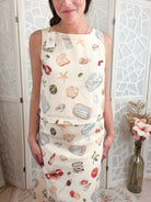 Mediterranean Coastal Seafood Print Matching Set - Bella Blossom Boutique