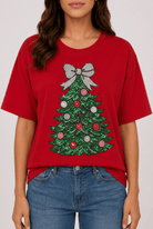 Merry & Bright Sequin Christmas Tree Holiday Tee - Bella Blossom Boutique