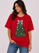 Merry & Bright Sequin Christmas Tree Holiday Tee - Bella Blossom Boutique