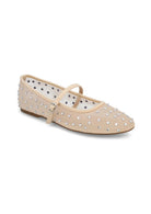 MIA Rhinestone Mesh Ballet Flats – Crystal Mary Janes - Bella Blossom Boutique