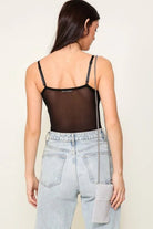 Midnight Glam Rhinestone Mesh Corset Bodysuit - Bella Blossom Boutique