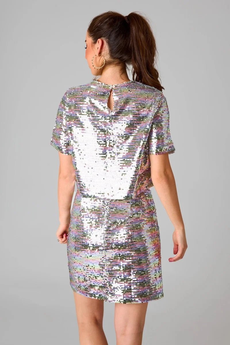 Midnight Glow Iridescent Sequin Two - Piece Set - Bella Blossom Boutique