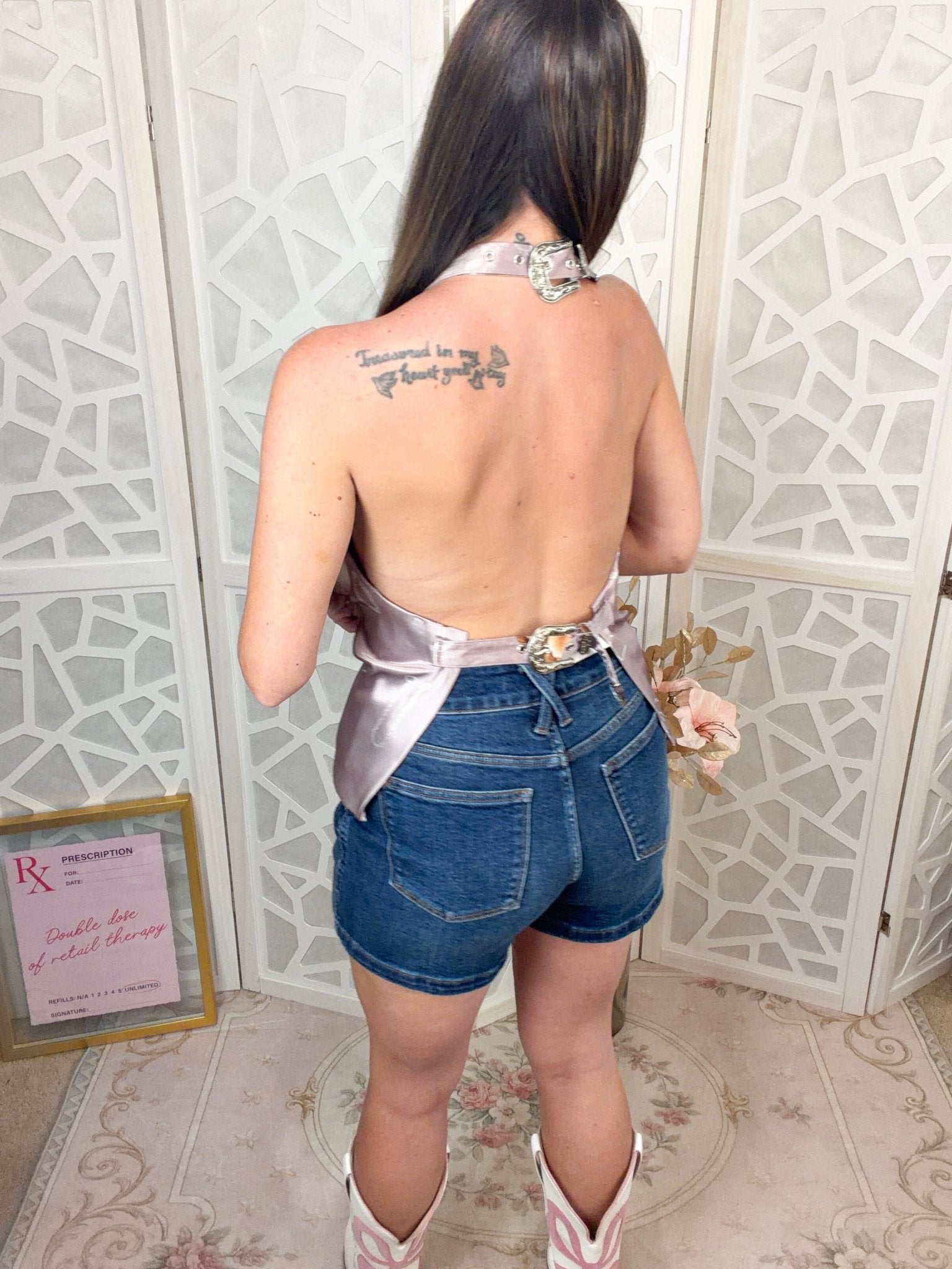 Midnight Rodeo: Equestrian Horse Print Satin Halter Tank - Bella Blossom Boutique