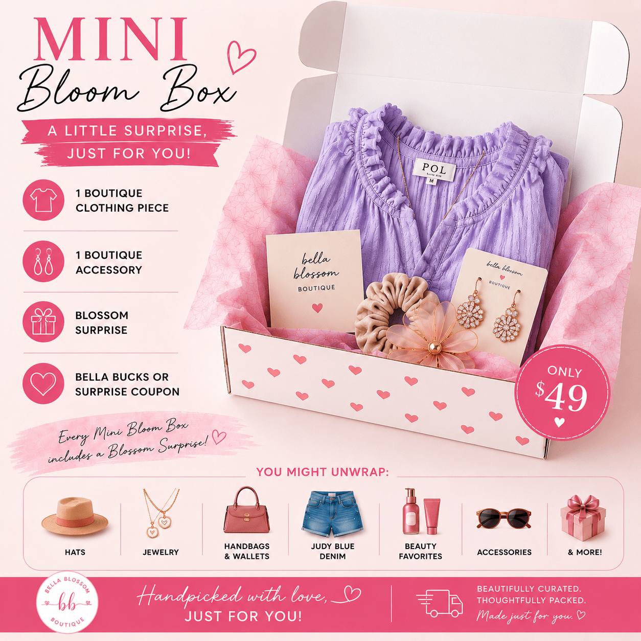 Mini Bloom Box - Bella Blossom Boutique
