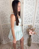 Mint Patchwork Active Cutout Romper – High - Performance Tennis & Outdoor Wear - Bella Blossom Boutique