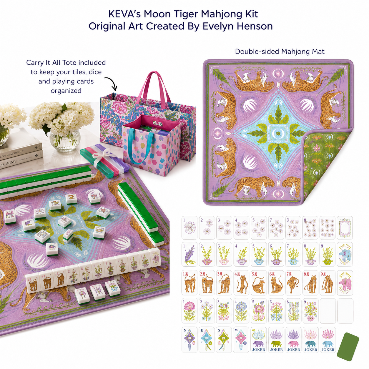 Moon Tiger Luxury American Mahjong Set – Complete Artist-Designed Kit Pre Order - Bella Blossom Boutique