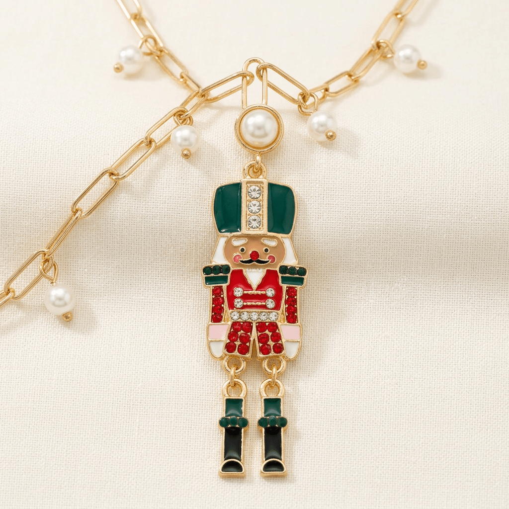 Nutcracker Pendant Pearl Necklace - Bella Blossom Boutique