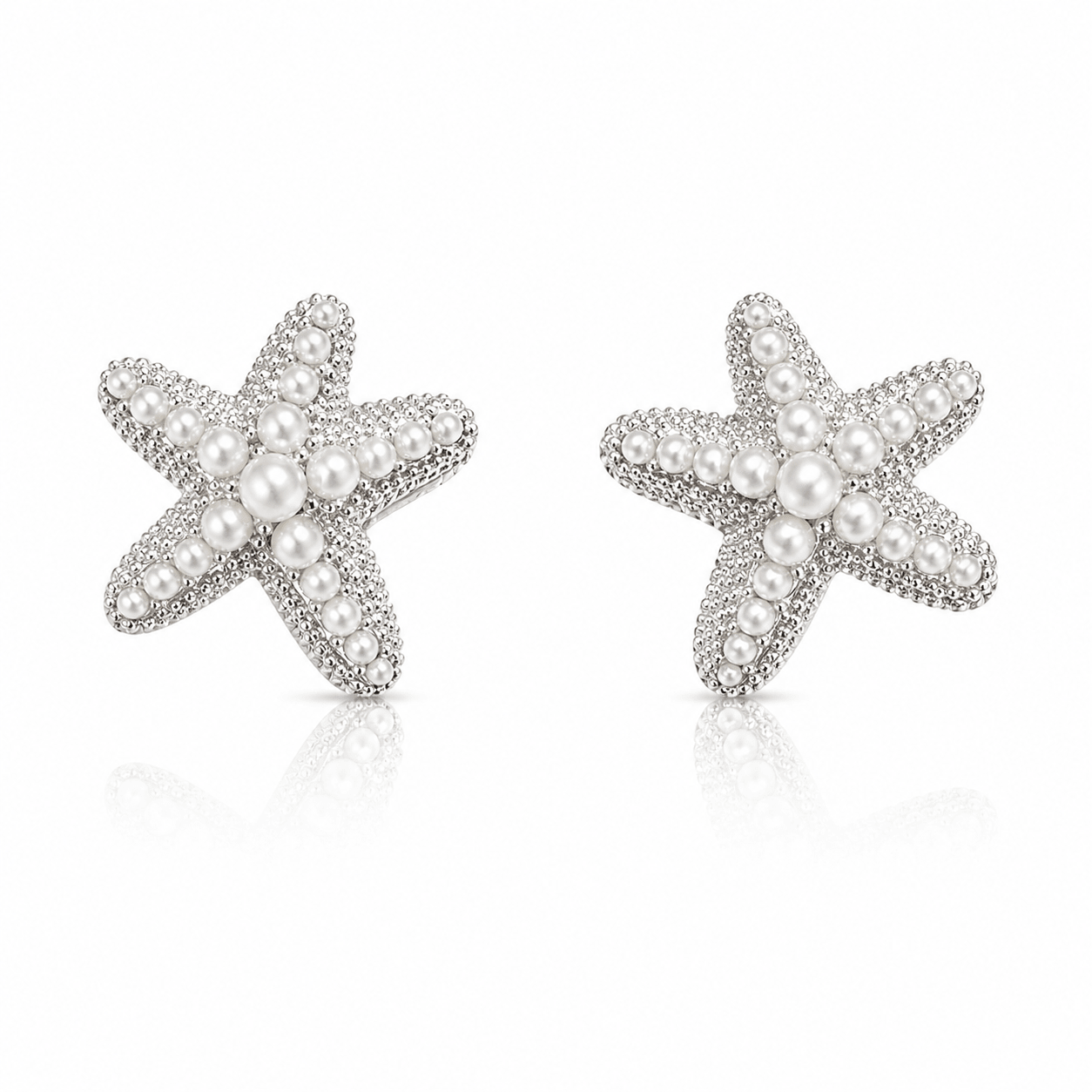 Ocean Glow Starfish Stud Earrings - Shimmering Coastal Jewelry - Bella Blossom Boutique
