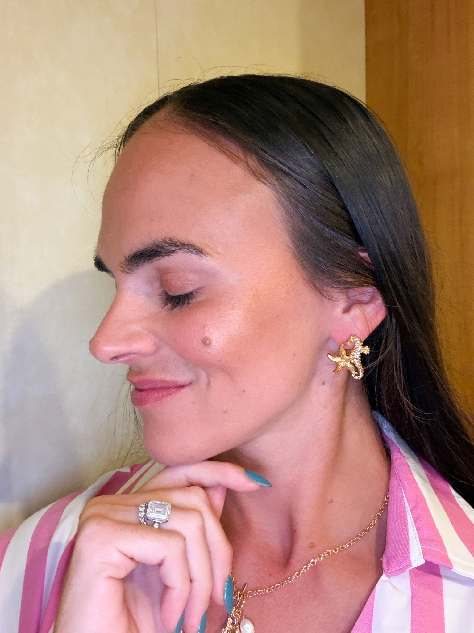 Ocean Treasure Seahorse & Natural Shell Coastal Earrings - Bella Blossom Boutique