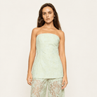 Pale Green Lace Strapless Tube Top - Bella Blossom Boutique