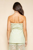 Pale Green Lace Strapless Tube Top - Bella Blossom Boutique
