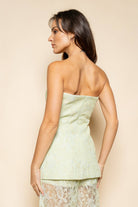Pale Green Lace Strapless Tube Top - Bella Blossom Boutique