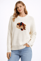 Pancake Breakfast Club: Cozy Applique Knit Sweater - Bella Blossom Boutique