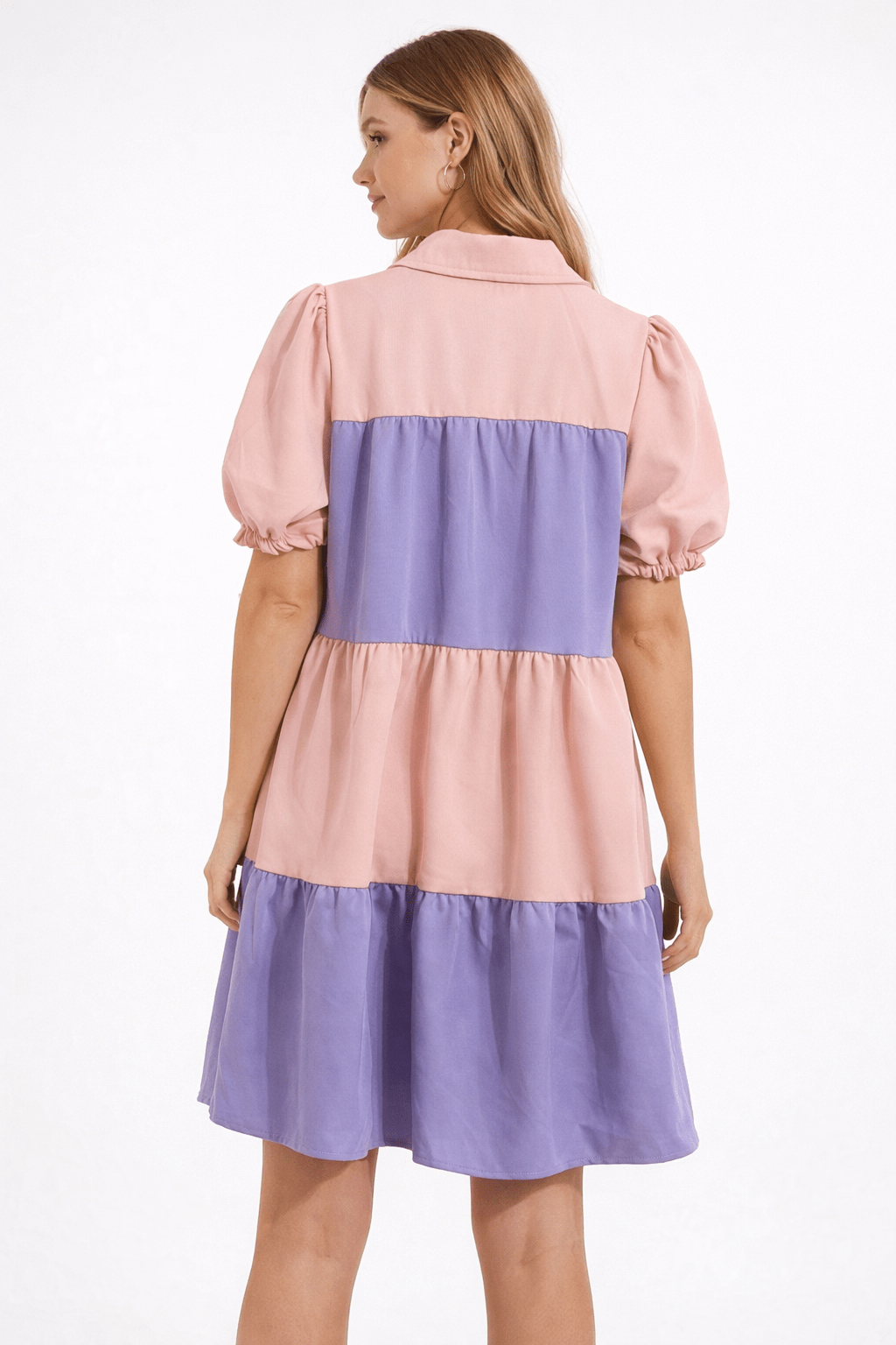 Pastel Tiered Bunny Patch Shirt Dress | Boutique Easter Style - Bella Blossom Boutique