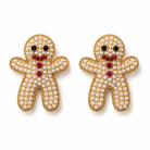 Pearl Studded Gingerbread Earrings - Bella Blossom Boutique