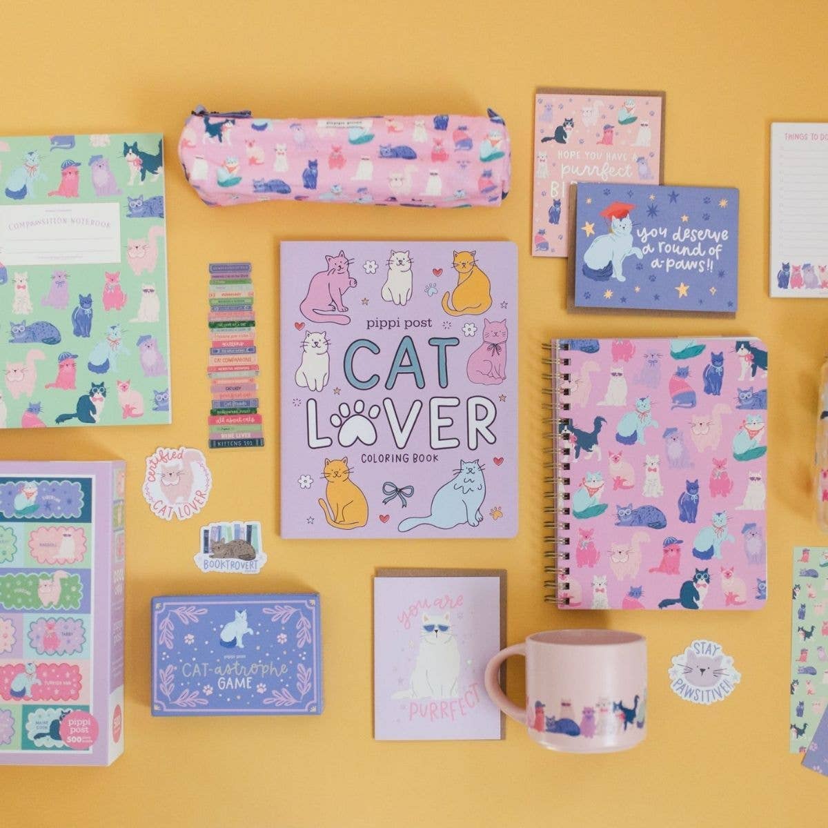 Pink Cool Cats Spiral Notebook - Bella Blossom Boutique