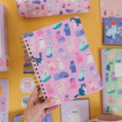 Pink Cool Cats Spiral Notebook - Bella Blossom Boutique