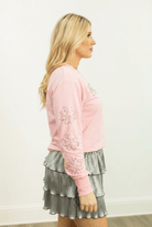 Pink Pearl 'Merry' Sweatshirt - Bella Blossom Boutique