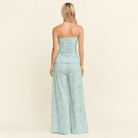 Playful Duck Print Strapless Lounge Set - Two-Piece Wide-Leg - Bella Blossom Boutique