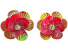 Radiant Bloom | Iridescent Sequin Flower Statement Earrings - Bella Blossom Boutique