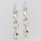 Rectangle Rhinestone Drop Earrings - Bella Blossom Boutique