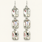Rectangle Rhinestone Drop Earrings - Bella Blossom Boutique