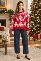 Red Christmas Tree Holiday Sweater - Bella Blossom Boutique