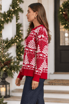 Red Christmas Tree Holiday Sweater - Bella Blossom Boutique