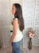 Retro Preppy Cable Knit Vest – Contrast Collar Sleeveless Sweater - Bella Blossom Boutique