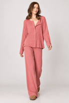 Ribbed Sweater Knit Lounge Set- 2 Colors - Bella Blossom Boutique