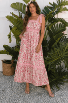 Rosalie Floral Lace Tiered Maxi Dress - Bella Blossom Boutique