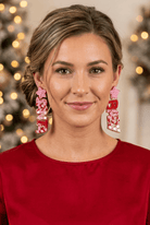 Santa Baby Beaded Statement Earrings | Festive Christmas Holiday Jewelry - Bella Blossom Boutique