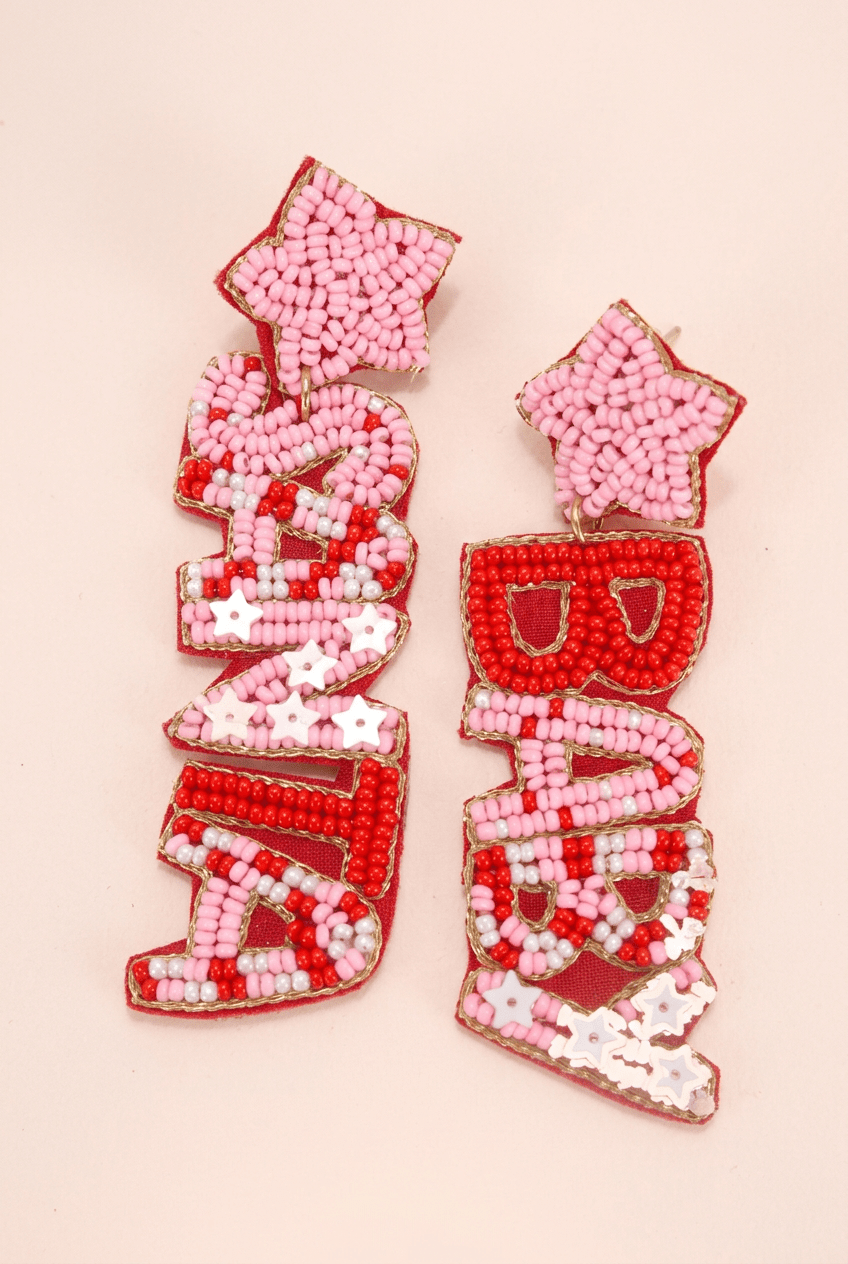 Santa Baby Beaded Statement Earrings | Festive Christmas Holiday Jewelry - Bella Blossom Boutique