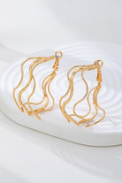 Sculptural Fluid Wave Gold Hoop Earrings - Bella Blossom Boutique