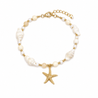 Seaside Bliss: Starfish & Seashell Charm Coastal Bracelet - Bella Blossom Boutique